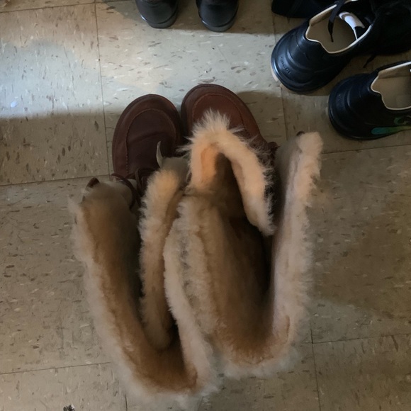 UGG Australia Tularosa Aztec Leather Lace Up Tall Boot Chocolate - Picture 8 of 15